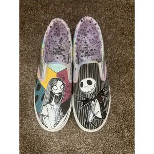 Ground Up Slip On Womens 9 Multi Nightmare Before Christmas Jack Sally WNNB2